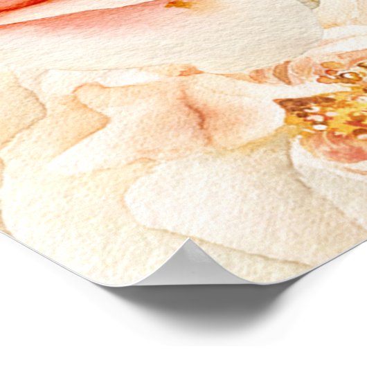 斑入り秋フローラさびアイボリー赤面セージ ポスター (角)