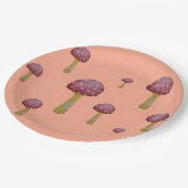 斑入り赤と白キノコ ペーパープレート (アングル)