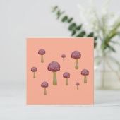 斑入り赤と白キノコ 招待状 (スタンド正面)