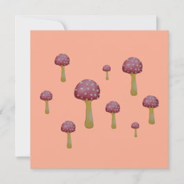 斑入り赤と白キノコ 招待状