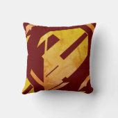 斑入り金ゴールドオレンジオンブルゴーニュ抽象デザイン クッション (裏面)