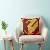 斑入り金ゴールドオレンジオンブルゴーニュ抽象デザイン クッション (椅子)