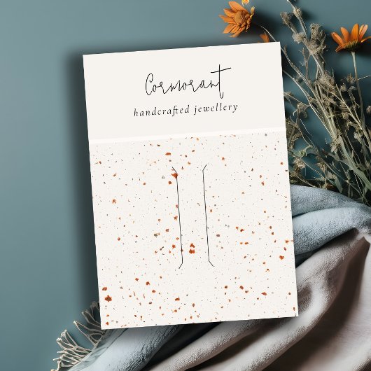 斑入り錆び白テクスチャー髪ピンバンドディスプレイ 名刺