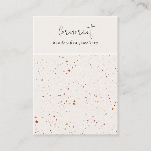 斑入り錆び白テクスチャ空白のジュエリー表示 名刺 (正面)