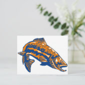 斑点のあるまだらなマス ポストカード (スタンド正面)