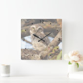 斑点のあるオウエ スクエア壁時計 (ホーム)