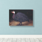 斑点のあるギニーフクロウ鳥(ヤン・マンクス) キャンバスプリント (インサイチュ (ウッドフロア))