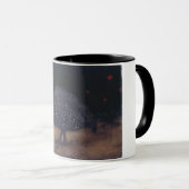 斑点のあるギニーフクロウ鳥（ヤン・マンクス） マグカップ (正面右)