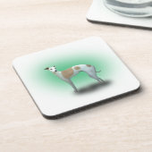 斑点のあるグレイハウンド犬 コースター (左側)