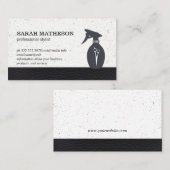 斑点のあるテクスチャラックスレザートリム 名刺 (正面/裏面)