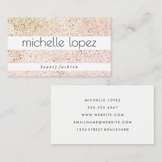 斑点のあるテクスチャ 名刺 (正面/裏面)