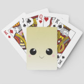 斑点のあるフェイクグリッタールックかわいい顔 トランプ (裏面)