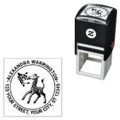 斑点のあるベビー食べキリンのリーフ名Retアドレス セルフインキングスタンプ (インサイチュ)