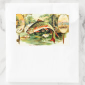 斑点のあるマスのヴィンテージの芸術 長方形シール (バッグ)