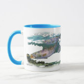 斑点のあるマスの食べ物を与えること マグカップ (左)