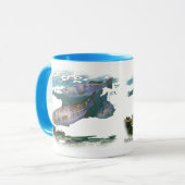 斑点のあるマスの食べ物を与えること マグカップ (正面左)