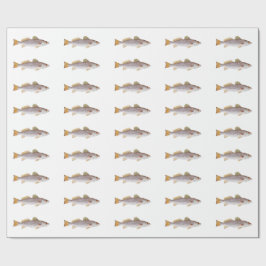 斑点のあるマス- Seatroutの斑点を付けられた包装紙 ラッピングペーパー