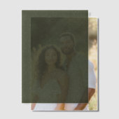 斑点のあるモスグリーンVellumオーバーレイ – カスタマイズ可能 ベラム紙招待状 (オフセット (カップル))