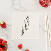 斑点のある三角形の紙ナプキン スタンダードカクテルナプキン (インサイチュ)