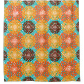 斑点のある円 シャワーカーテン (正面)