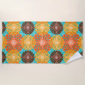 斑点のある円 ビーチタオル (正面)