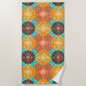 斑点のある円 ビーチタオル (正面)