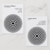 斑点のある円 – 白に黒 名刺 (正面/裏面)