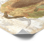 斑点のある卵を持つ巣 ポスター (角)