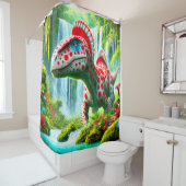 斑点のある恐竜 シャワーカーテン (インサイチュ)