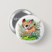 斑点のある愛らしい走鹿 缶バッジ (正面&裏面)