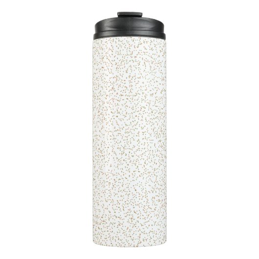 斑点のある春シダ、緑とオレンジのドット タンブラー (正面)