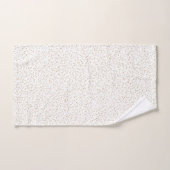 斑点のある春シダ、緑とオレンジのドット バスタオルセット (ハンドタオル)