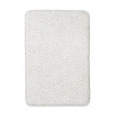 斑点のある春シダ、緑とオレンジのドット バスマット (正面縦)