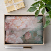 斑点のある時のヴィンテージグリーンスーツケースのデコパージュ 薄葉紙 (ギフト)