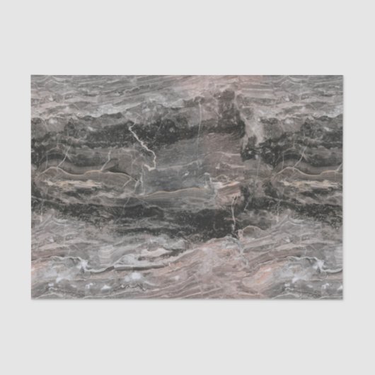 斑点のある灰色と黒の大理石 薄葉紙 (正面)