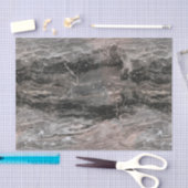 斑点のある灰色と黒の大理石 薄葉紙 (クラフト)