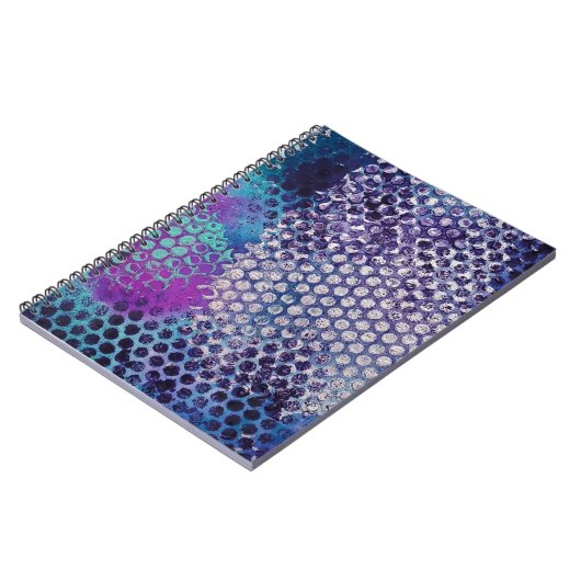 斑点のある点々のある抽象芸術おもしろい ノートブック (左側)