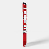 斑点のある犬と骨の子犬かわいいおもしろい赤 Case-Mate iPhoneケース (裏面 / 左)