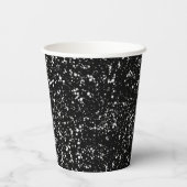 斑点のある白黒のロゴデザイン 紙コップ (裏面)
