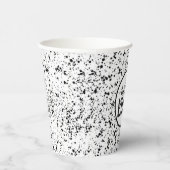 斑点のある白黒のロゴデザイン 紙コップ (右)