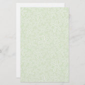 斑点のある背景のシェルパターン 便箋 (正面/裏面)