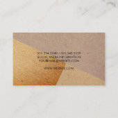 斑点のある自然色ブロック 名刺 (裏面)