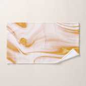 斑点のある金ゴールドと白い大理石 バスタオルセット (ハンドタオル)