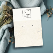 斑点のある金ゴールドホワイトロゴイヤリングネックレスディスプレイ 名刺