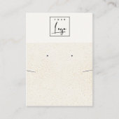 斑点のある金ゴールドホワイトロゴイヤリングネックレスディスプレイ 名刺 (正面)