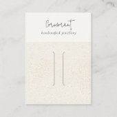 斑点のある金ゴールド白いテクスチャヘアピンバンドディスプレイ 名刺 (正面)