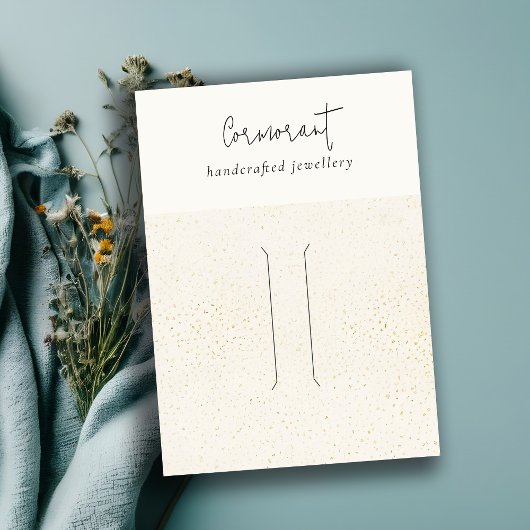 斑点のある金ゴールド白いテクスチャヘアピンバンドディスプレイ 名刺