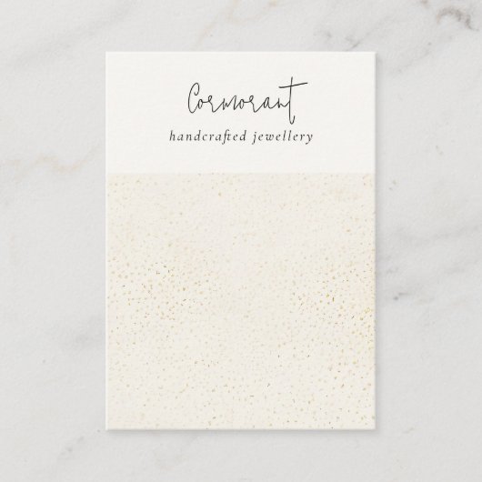 斑点のある金ゴールド白いテクスチャ空白のジュエリー表示 名刺 (正面)