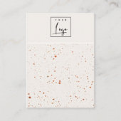 斑点のある錆の白いロゴの空白のジュエリー表示 名刺 (正面)