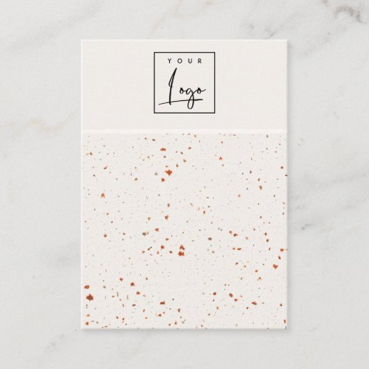 斑点のある錆の白いロゴの空白のジュエリー表示 名刺 (正面)